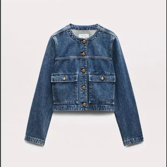 Rag & Bone Drew Denim Jacket
Lightweight Rigid Denim in Adeline - Picture 3 of 8